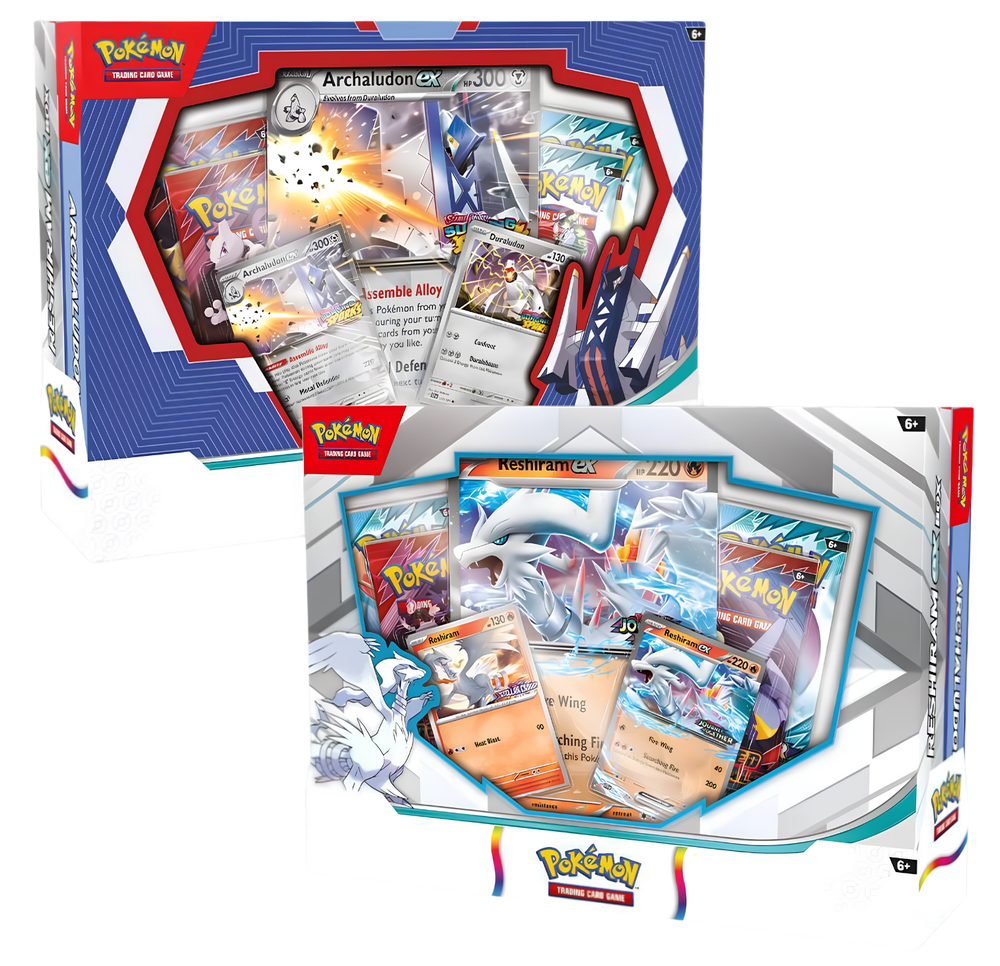 Reshiram & Archaludon ex Boxes (1) SMALL TEAR